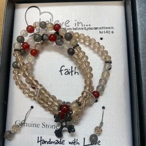 Multi-Stone Faith Bracelet